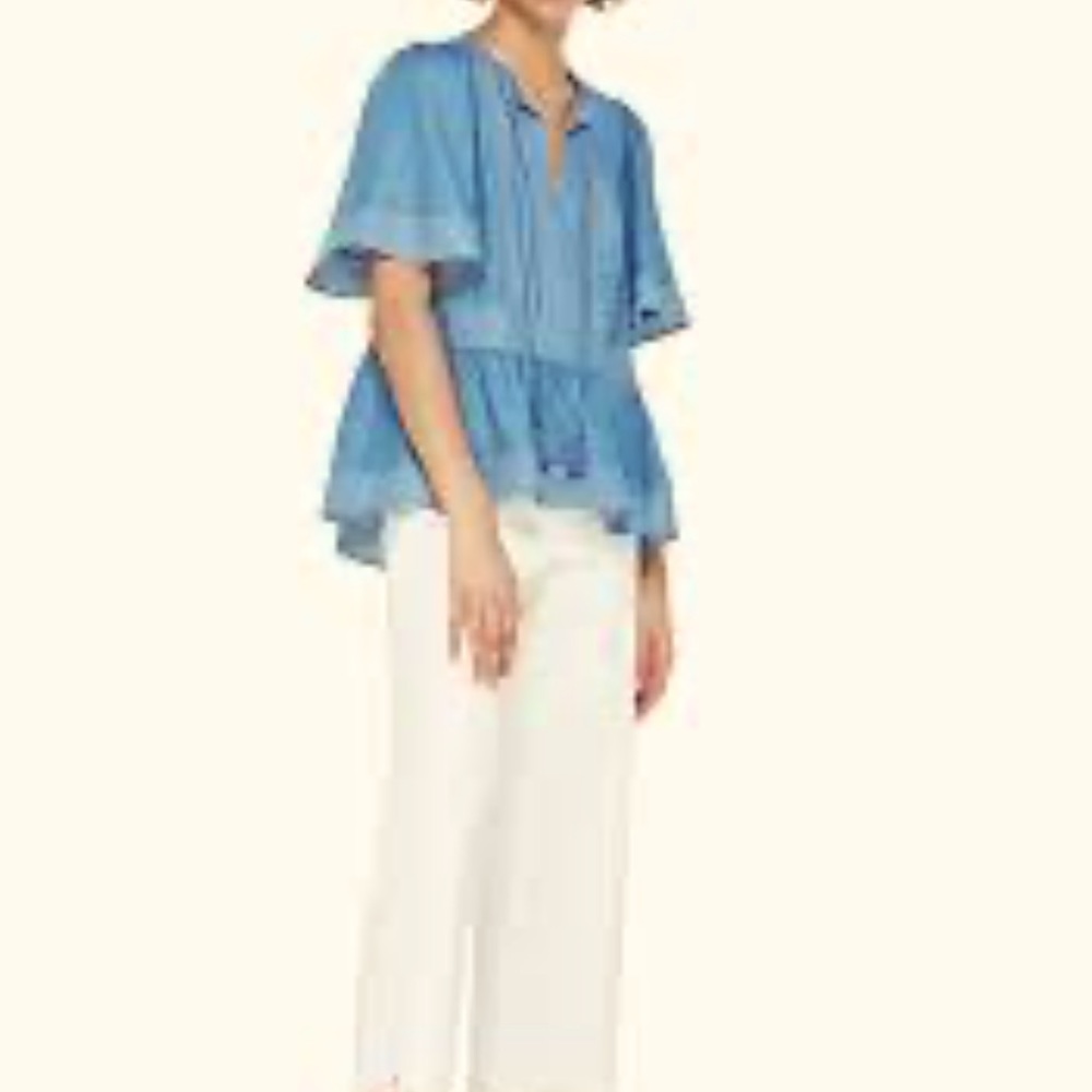 Kate Spade Indigo Railroad Chambray
Tassel Top L